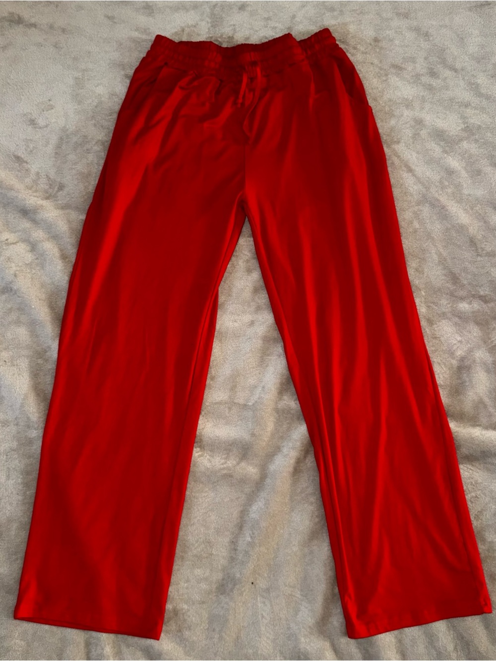 DIBAOLONG Red Wide Leg Lounge Pants